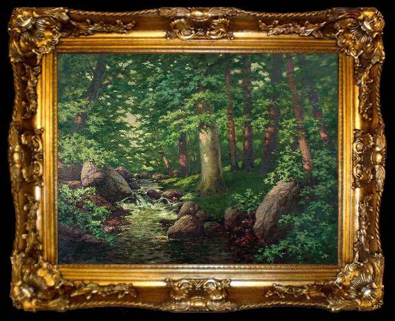 framed  Charles Muller Woodland Stream, ta009-2